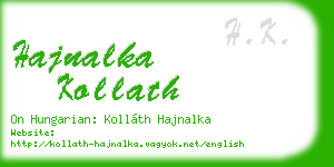 hajnalka kollath business card